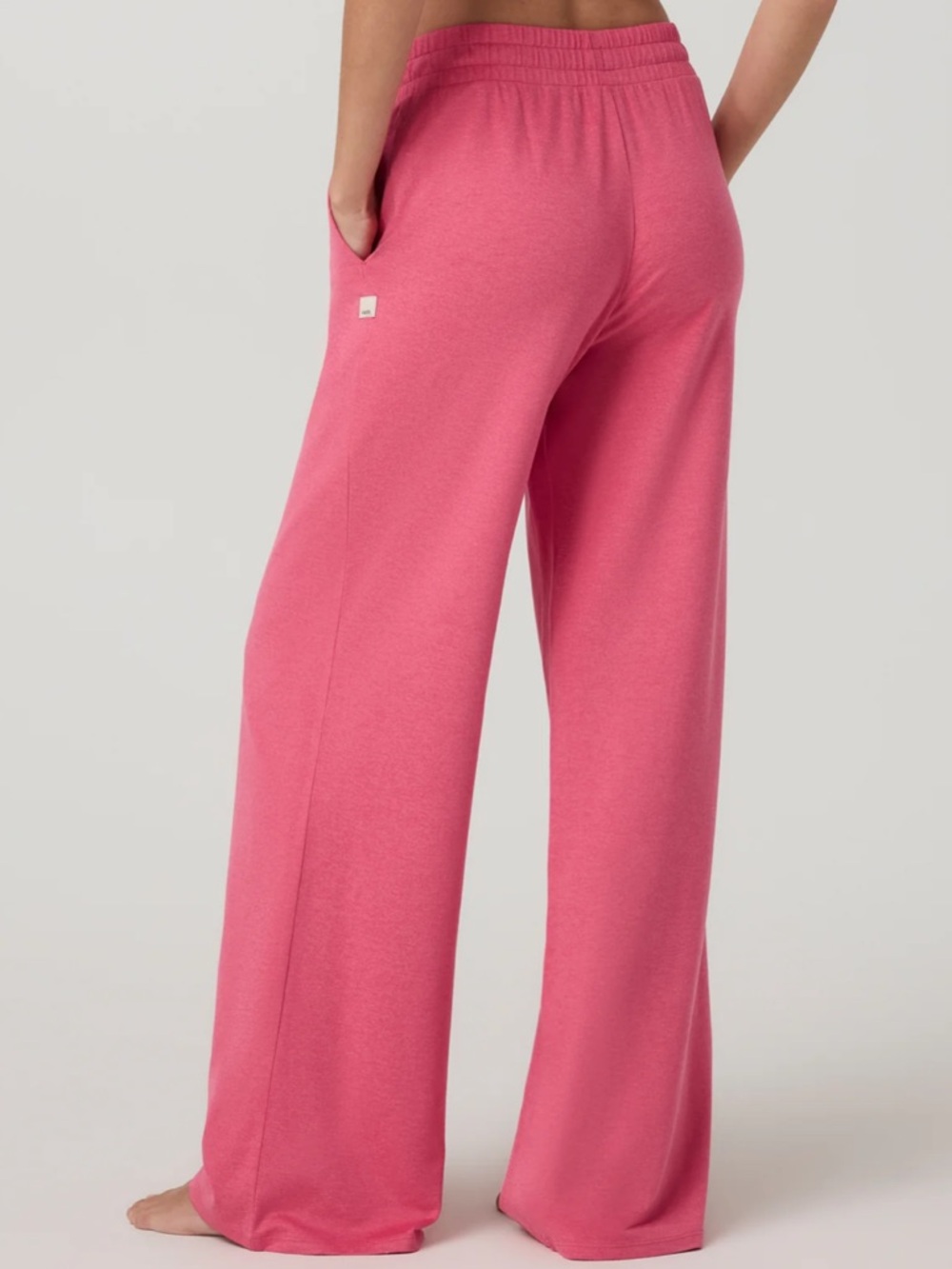 Vuori Halo Essential Wide Leg Pants, Sunset Pink Heather, size S NWT - Picture 3 of 7
